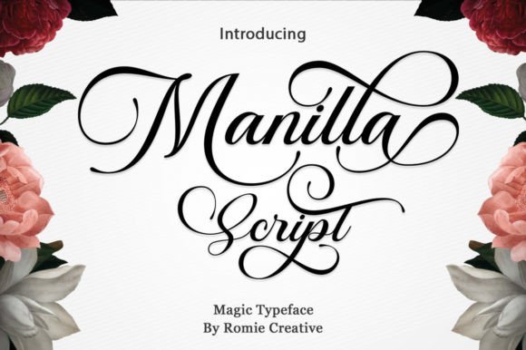Manilla Script Font Poster 1