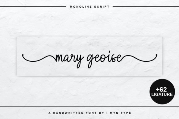 Mary Geoise Font Poster 1