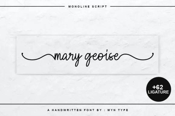 Mary Geoise Font Mary Geoise Font Poster 1