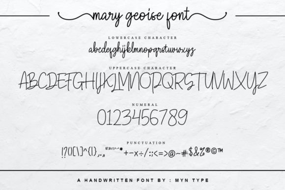Mary Geoise Font Poster 10