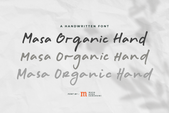 Masa Organic Hand Font Poster 1