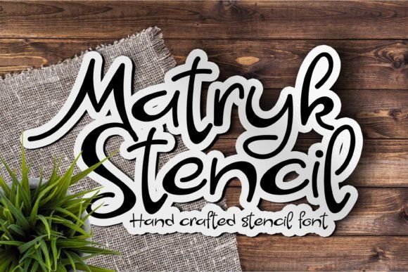 Matryk Stencil Font Poster 1