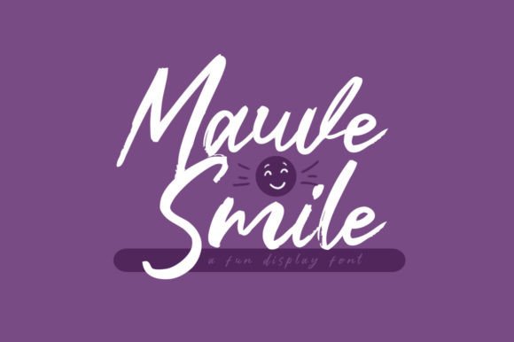 Mauve Smile Font Poster 1