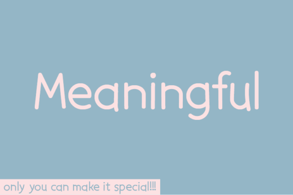 Meaningful Font Poster 1