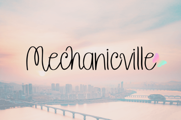Mechanicville Font Poster 1