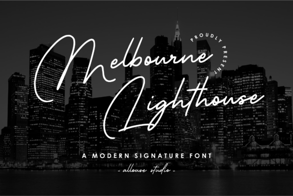 Melbourne Lighthouse Font Poster 1