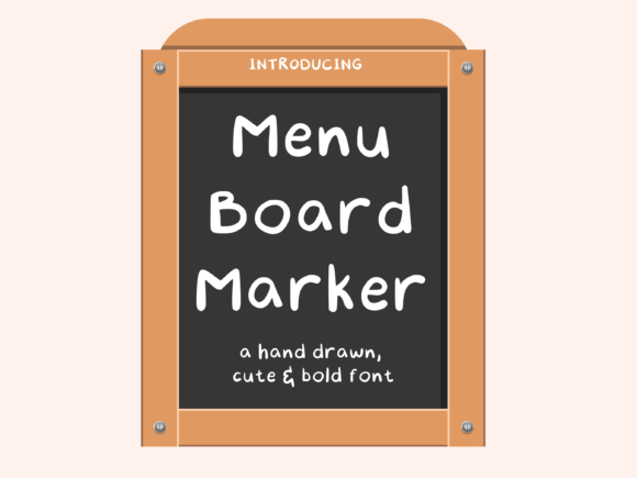 Menu Board Marker Font Poster 1