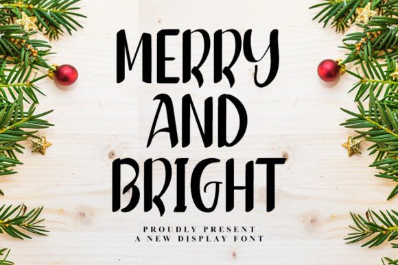 Merry and Bright Font Poster 1