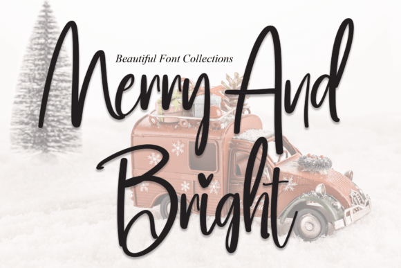 Merry and Bright Font Poster 1