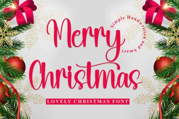 Merry Christmas Font Merry Christmas Font Poster 1
