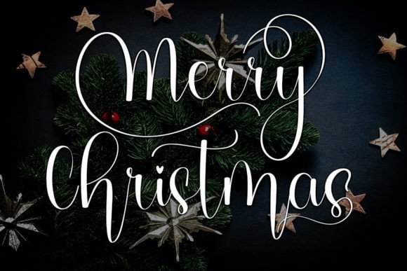 Merry Christmas Font Poster 1