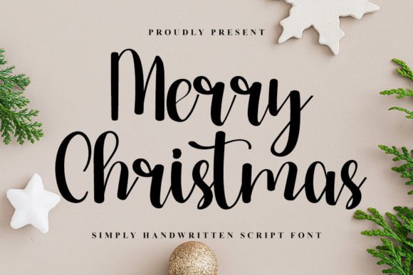 Merry Christmas Font Poster 1