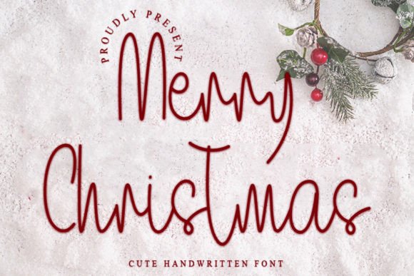 Merry Christmas Font Poster 1