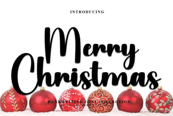 Merry Christmas Font Poster 1