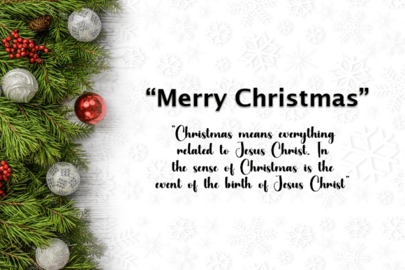 Merry Christmas Font Poster 4