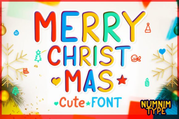 Merry Christmas Font Poster 1