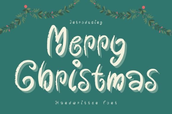 Merry Christmas Font Poster 1