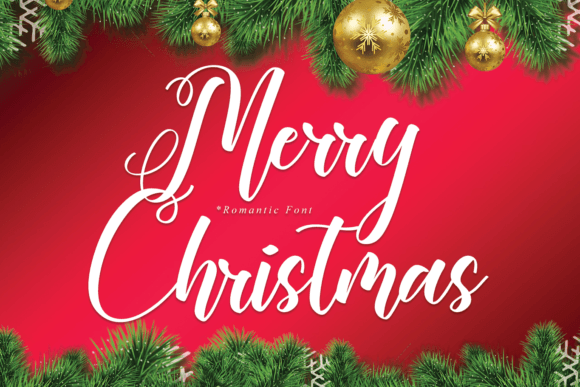 Merry Christmas Font Poster 1