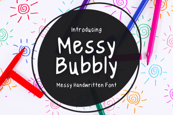 Messy Bubbly Font