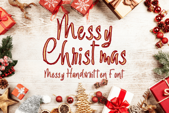 Messy Christmas Font Poster 1