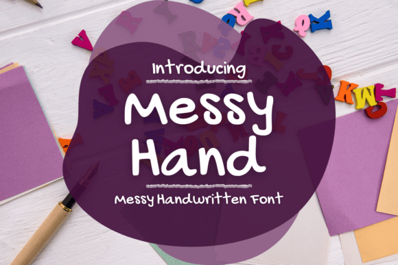 Messy Hand Font Poster 1