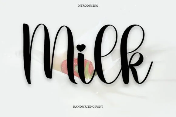 Milk Font Milk Font Poster 1