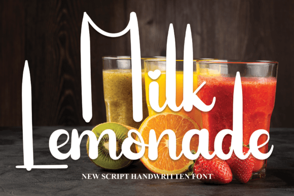 Milk Lemonade Font Poster 1