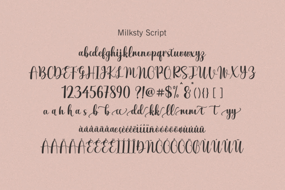 Milksty Font Poster 8