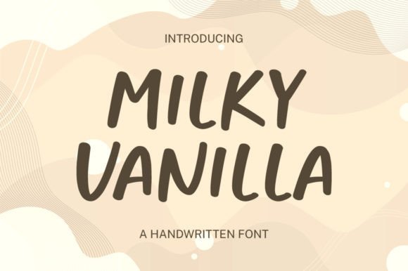 Milky Vanilla Font Poster 1
