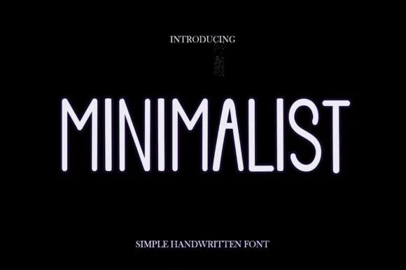 Minimalist Font Minimalist Font Poster 1