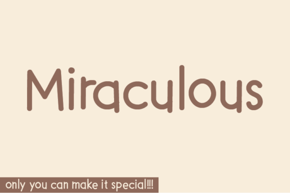 Miraculous Font Poster 1