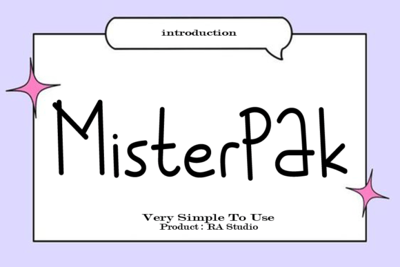 Misterpak Font Poster 1