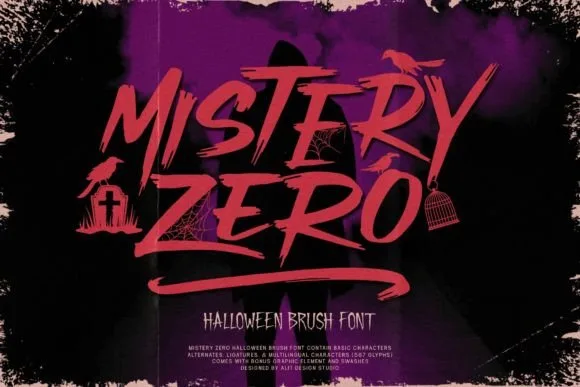 Mistery Zero Font Poster 1