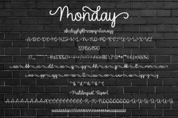 Monday Font Poster 6