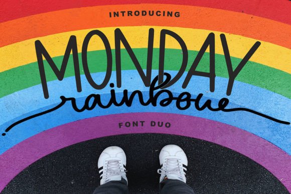 Monday Rainbow Font Poster 1