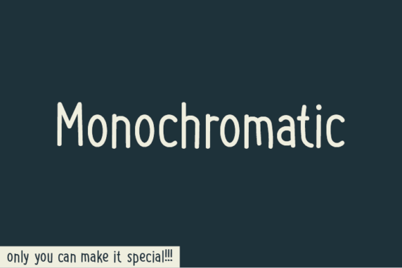Monochromatic Font