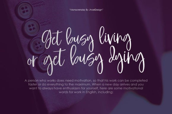 Monscrenday Font Poster 4
