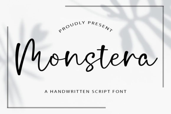 Monstera Font Poster 1