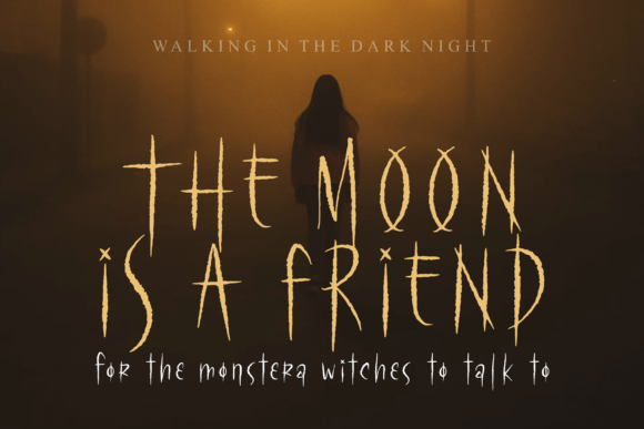 Monstera Witches Font Poster 2