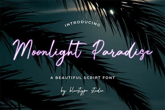 Moonlight Paradise Font Moonlight Paradise Font Poster 1