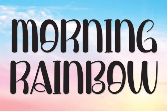 Morning Rainbow Font Poster 1