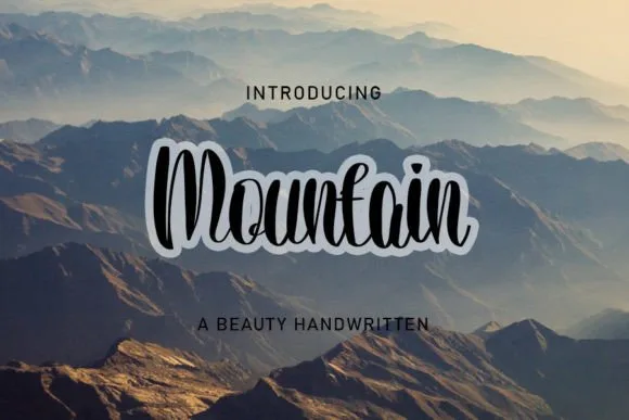 Mountain Font Mountain Font Poster 1