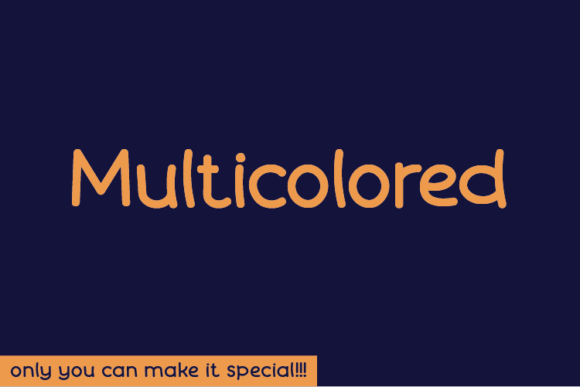 Multicolored Font Poster 1