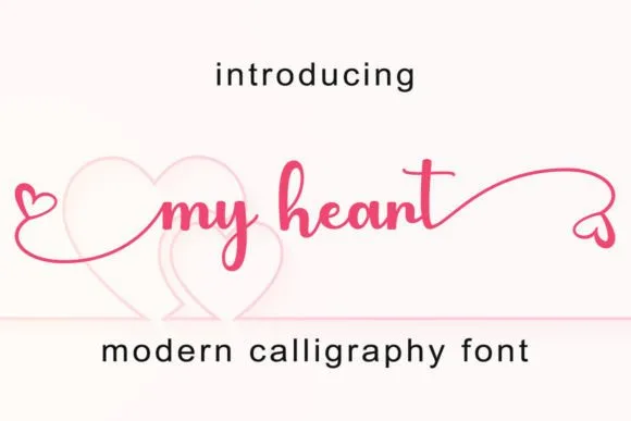 My Heart Font Poster 1