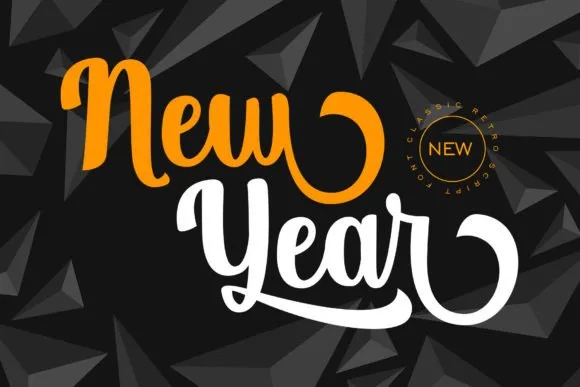 New Year Font New Year Font Poster 1