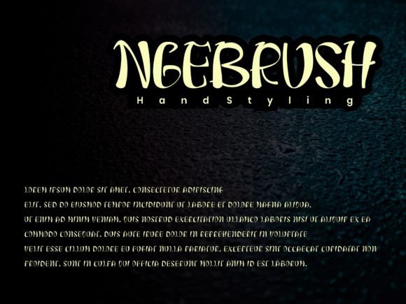 Ngebrush Font Poster 4
