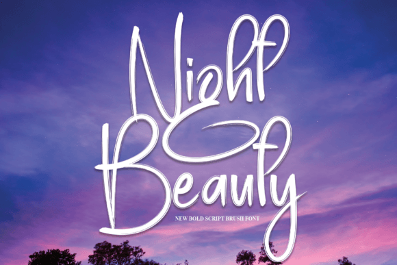Night Beauty Font Poster 1
