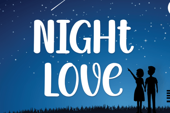 Night Love Font Night Love Font Poster 1
