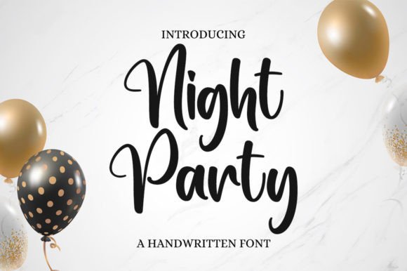 Night Party Font Poster 1