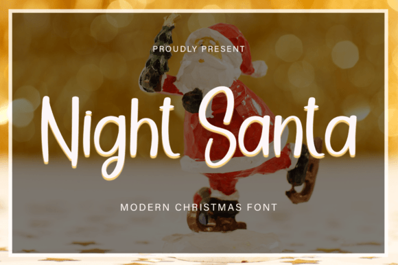 Night Santa Font Poster 1